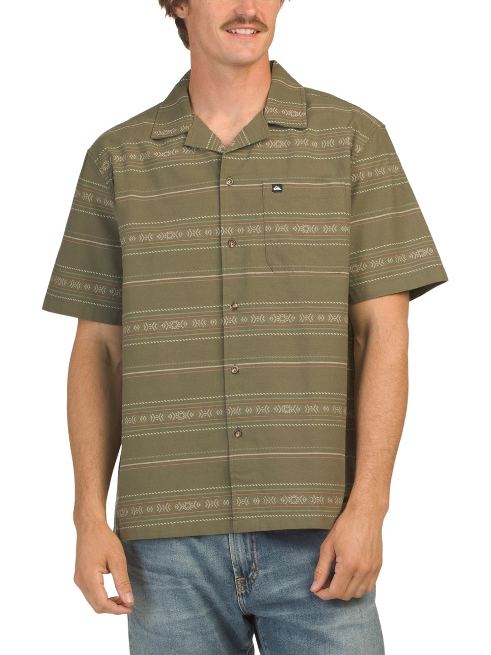 NWT Quicksilver Button Up Size Medium in Dusty Olive